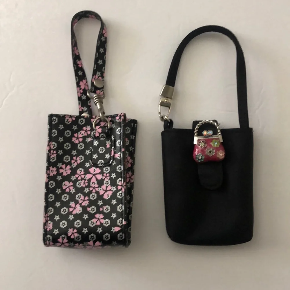 Bundle of 2 Small Cell Phone Pouches/ Mini Bags